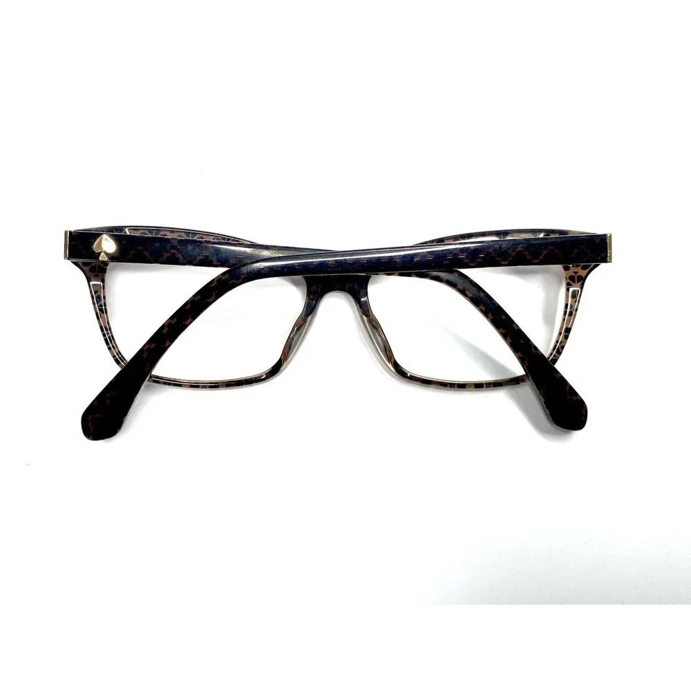 New Kate Spade Brown Clear Graphic Heart Cat Eye Glasses Cardea FL4 51 15 140